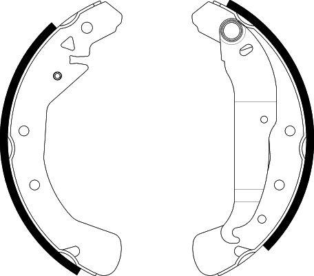 HELLA 8DB 355 002-631 - Комплект спирачна челюст vvparts.bg