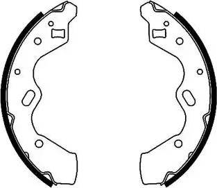 HELLA 8DB 355 002-351 - Комплект спирачна челюст vvparts.bg