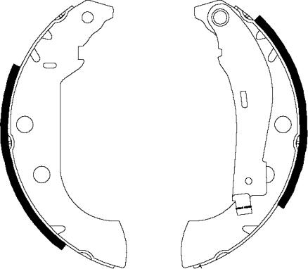 HELLA 8DB 355 002-381 - Комплект спирачна челюст vvparts.bg