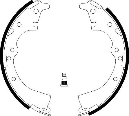 HELLA 8DB 355 002-201 - Комплект спирачна челюст vvparts.bg