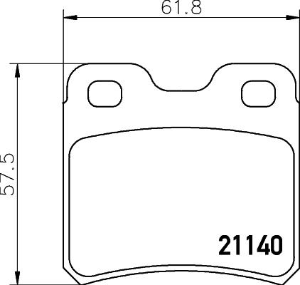 HELLA 8DB 355 007-451 - Комплект спирачно феродо, дискови спирачки vvparts.bg