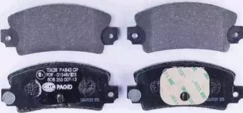 HELLA 8DB 355 007-131 - Комплект спирачно феродо, дискови спирачки vvparts.bg