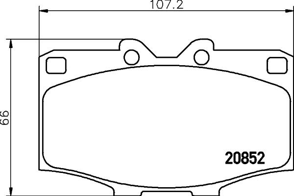 HELLA 8DB 355 007-301 - Комплект спирачно феродо, дискови спирачки vvparts.bg