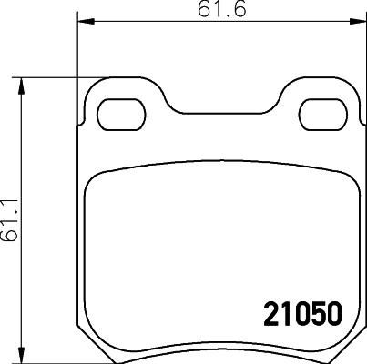 HELLA 8DB 355 007-381 - Комплект спирачно феродо, дискови спирачки vvparts.bg