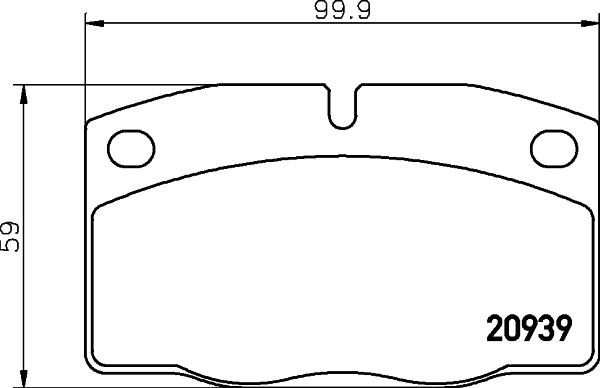 HELLA 8DB 355 007-251 - Комплект спирачно феродо, дискови спирачки vvparts.bg