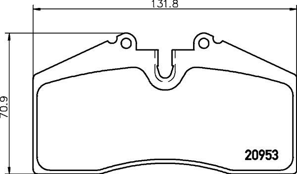 HELLA 8DB 355 007-701 - Комплект спирачно феродо, дискови спирачки vvparts.bg