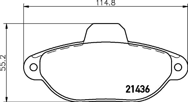 HELLA 8DB 355 019-931 - Комплект спирачно феродо, дискови спирачки vvparts.bg