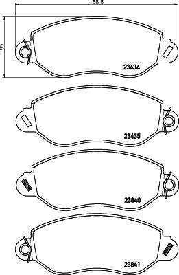 HELLA 8DB 355 019-451 - Комплект спирачно феродо, дискови спирачки vvparts.bg