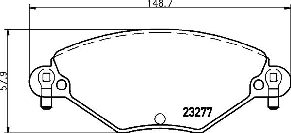 HELLA 8DB 355 019-411 - Комплект спирачно феродо, дискови спирачки vvparts.bg