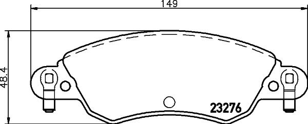 HELLA 8DB 355 019-431 - Комплект спирачно феродо, дискови спирачки vvparts.bg