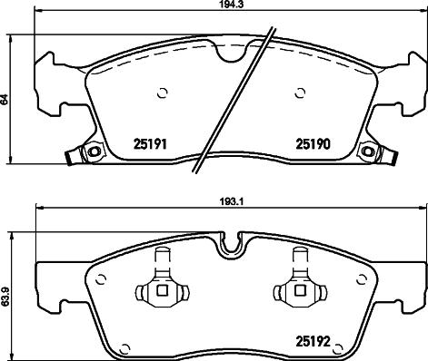 BENDIX Braking BPD2232 - Комплект спирачно феродо, дискови спирачки vvparts.bg