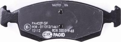 HELLA 8DB 355 019-651 - Комплект спирачно феродо, дискови спирачки vvparts.bg