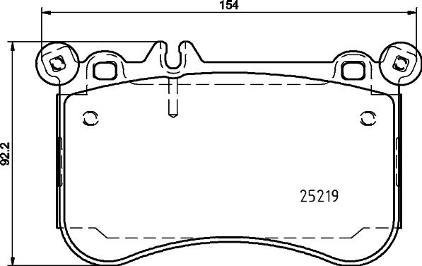 HELLA 8DB 355 019-611 - Комплект спирачно феродо, дискови спирачки vvparts.bg