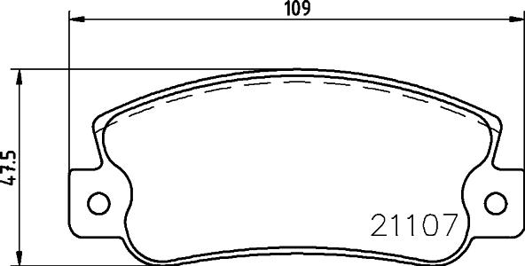 HELLA 8DB 355 019-061 - Комплект спирачно феродо, дискови спирачки vvparts.bg