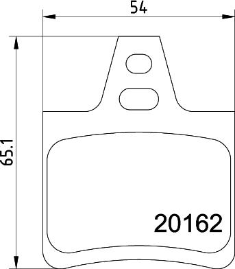 HELLA 8DB 355 019-011 - Комплект спирачно феродо, дискови спирачки vvparts.bg