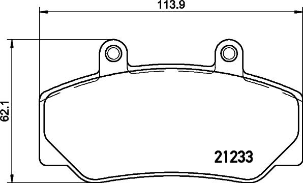 HELLA 8DB 355 019-031 - Комплект спирачно феродо, дискови спирачки vvparts.bg