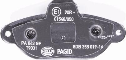 HELLA 8DB 355 019-161 - Комплект спирачно феродо, дискови спирачки vvparts.bg