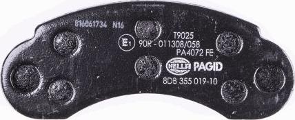 HELLA 8DB 355 019-101 - Комплект спирачно феродо, дискови спирачки vvparts.bg