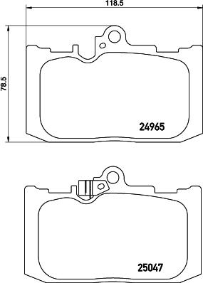 HELLA 8DB 355 019-851 - Комплект спирачно феродо, дискови спирачки vvparts.bg