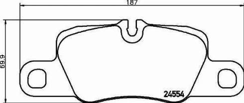 HELLA 8DB 355 014-051 - Комплект спирачно феродо, дискови спирачки vvparts.bg