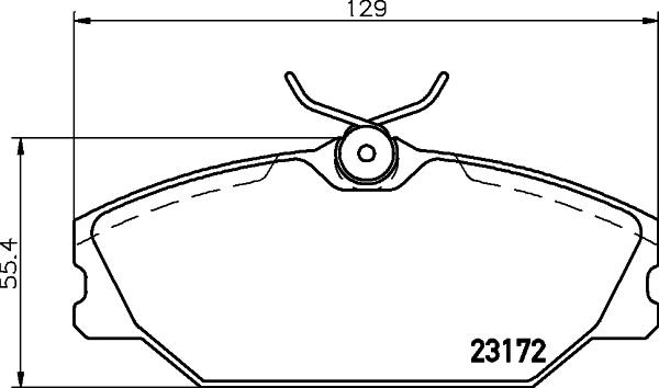 HELLA 8DB 355 019-391 - Комплект спирачно феродо, дискови спирачки vvparts.bg