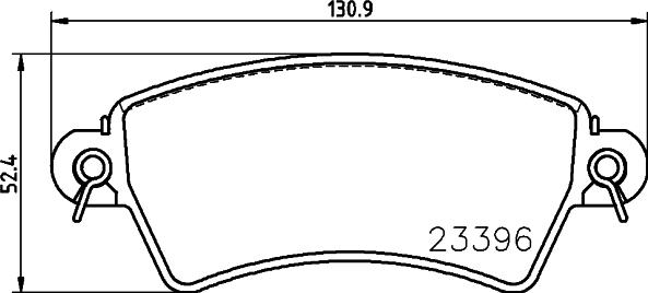 HELLA 8DB 355 019-341 - Комплект спирачно феродо, дискови спирачки vvparts.bg