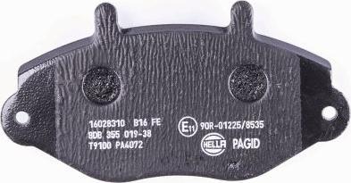 HELLA 8DB 355 019-381 - Комплект спирачно феродо, дискови спирачки vvparts.bg