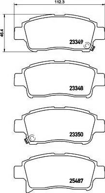 HELLA 8DB 355 019-711 - Комплект спирачно феродо, дискови спирачки vvparts.bg