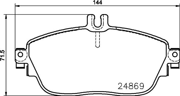 HELLA 8DB 355 019-721 - Комплект спирачно феродо, дискови спирачки vvparts.bg