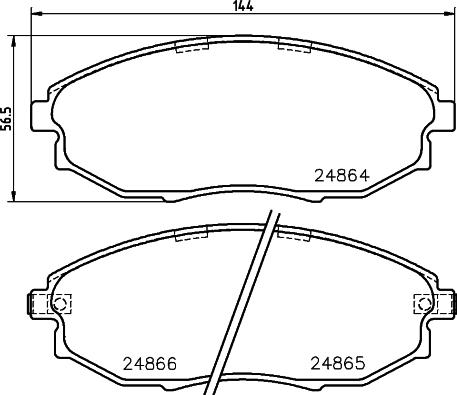 HELLA 8DB 355 023-641 - Комплект спирачно феродо, дискови спирачки vvparts.bg