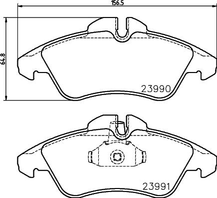 HELLA 8DB 355 014-481 - Комплект спирачно феродо, дискови спирачки vvparts.bg