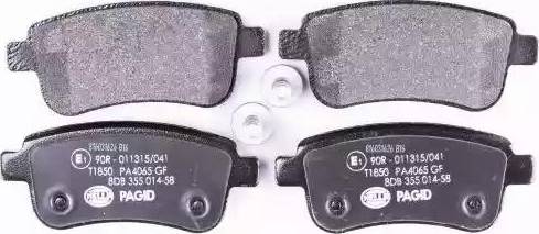 HELLA 8DB 355 014-581 - Комплект спирачно феродо, дискови спирачки vvparts.bg