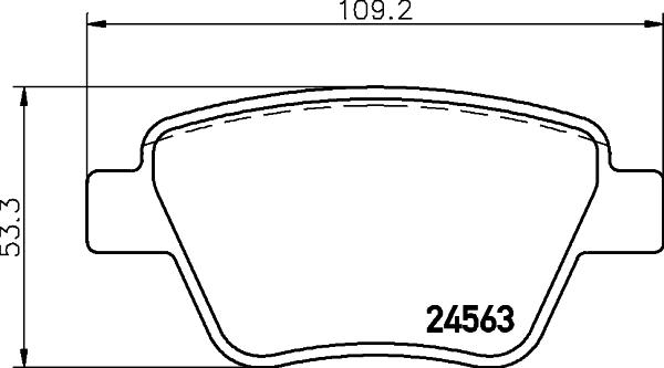 HELLA 8DB 355 014-021 - Комплект спирачно феродо, дискови спирачки vvparts.bg