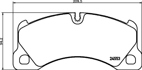 HELLA 8DB 355 014-151 - Комплект спирачно феродо, дискови спирачки vvparts.bg