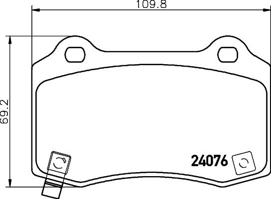 HELLA 8DB 355 014-211 - Комплект спирачно феродо, дискови спирачки vvparts.bg