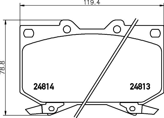 HELLA 8DB 355 014-711 - Комплект спирачно феродо, дискови спирачки vvparts.bg