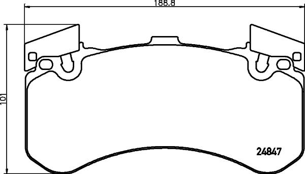 HELLA 8DB 355 015-991 - Комплект спирачно феродо, дискови спирачки vvparts.bg