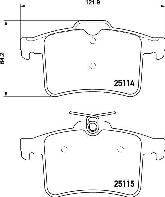 HELLA 8DB 355 015-901 - Комплект спирачно феродо, дискови спирачки vvparts.bg