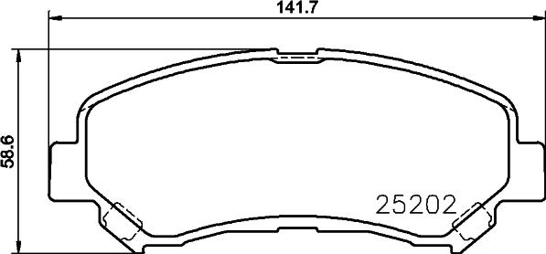 HELLA 8DB 355 015-911 - Комплект спирачно феродо, дискови спирачки vvparts.bg