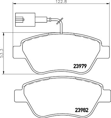 HELLA 8DB 355 015-491 - Комплект спирачно феродо, дискови спирачки vvparts.bg