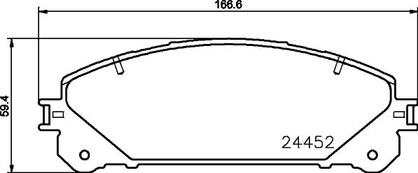 HELLA 8DB 355 015-461 - Комплект спирачно феродо, дискови спирачки vvparts.bg