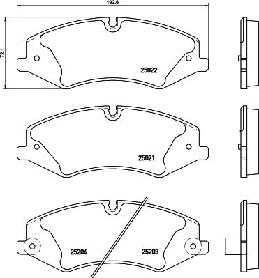 HELLA 8DB 355 015-551 - Комплект спирачно феродо, дискови спирачки vvparts.bg