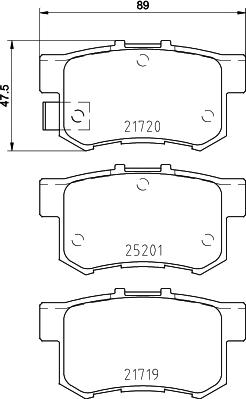 HELLA 8DB 355 015-611 - Комплект спирачно феродо, дискови спирачки vvparts.bg