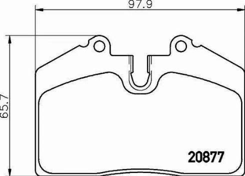 HELLA 8DB 355 016-301 - Комплект спирачно феродо, дискови спирачки vvparts.bg