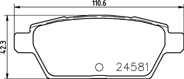 HELLA 8DB 355 015-091 - Комплект спирачно феродо, дискови спирачки vvparts.bg