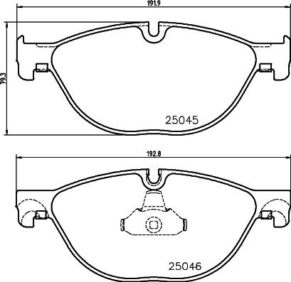 HELLA 8DB 355 015-251 - Комплект спирачно феродо, дискови спирачки vvparts.bg