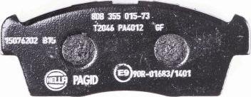 HELLA 8DB 355 015-731 - Комплект спирачно феродо, дискови спирачки vvparts.bg