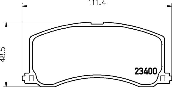 HELLA 8DB 355 016-941 - Комплект спирачно феродо, дискови спирачки vvparts.bg