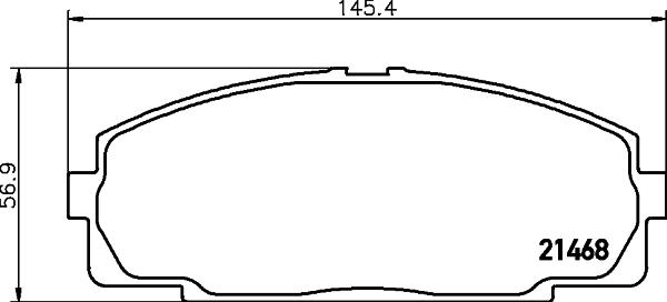 HELLA 8DB 355 016-921 - Комплект спирачно феродо, дискови спирачки vvparts.bg