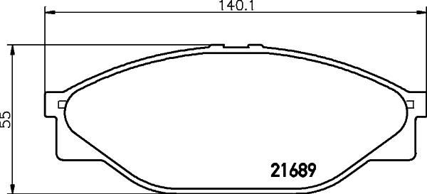 HELLA 8DB 355 027-191 - Комплект спирачно феродо, дискови спирачки vvparts.bg